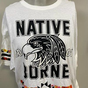 NATIVE FLORA BLEACH WHITE Men's SHORT SLEEVE WHITE T-Shirt NB-000059-025 (3XL)